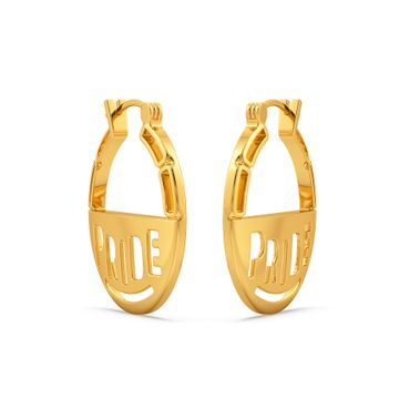 Colours Of Love Gold Hoop Earring