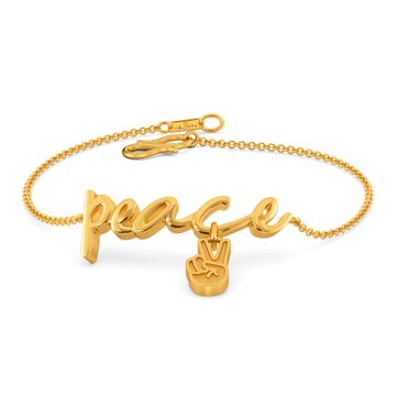 Peace Is In Gold Bracelets