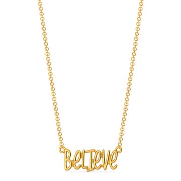 Believe In Self Gold Necklaces