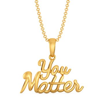 You Matter Gold Pendants