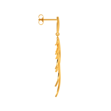 Pretty Party Plumes Gold Earrings