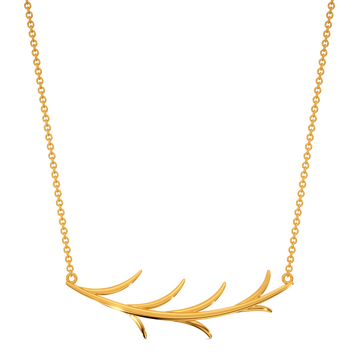 Pretty Party Plumes Gold Necklaces