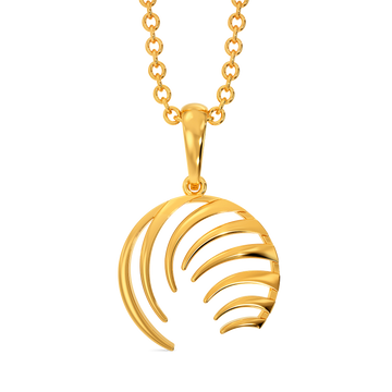 Feather Perfect Gold Pendants