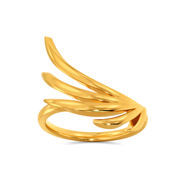 Feather Frenzy Gold Rings