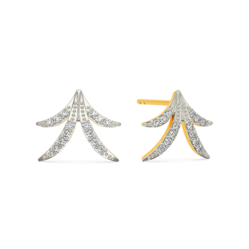 Feather Touch Diamond Earrings