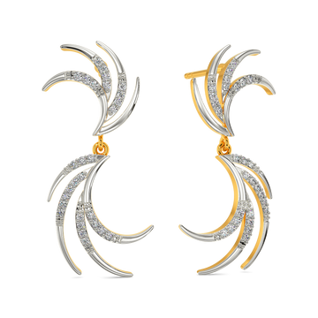 Frazzle Your Feathers Diamond Earrings
