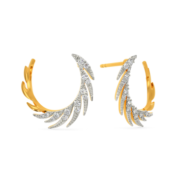 Feather Fancy Diamond Earrings