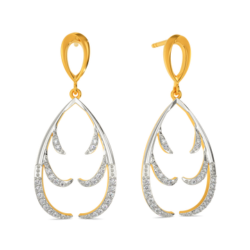 Feather Party Diamond Earrings
