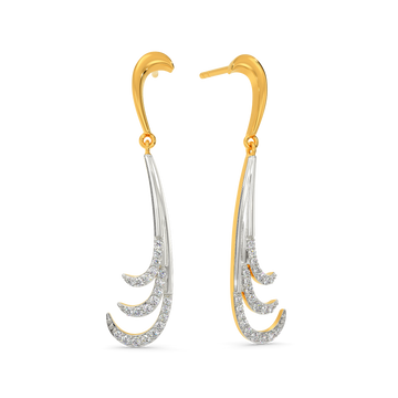 Strictly Feathery Diamond Earrings