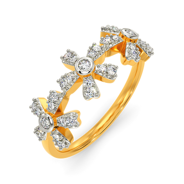 Flora Sparkle Diamond Rings