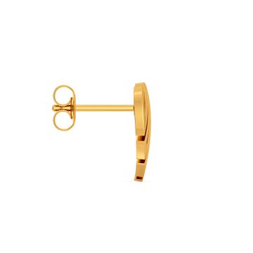 Caring Curls Gold Earrings