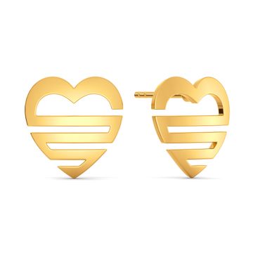 Love O Drama Gold Earrings