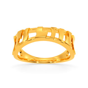 Trippy Stripes Gold Rings