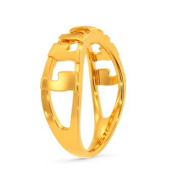 Trippy Stripes Gold Rings