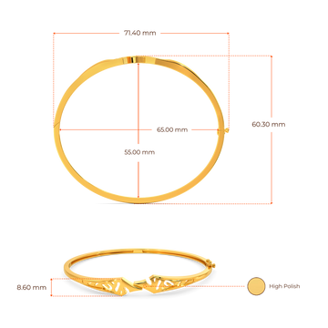 Back With Stripes Gold Bangles