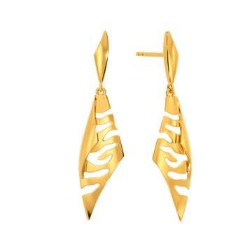 Zebra Zeal Gold Earrings