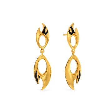 Tales From A Jungle Gold Earrings