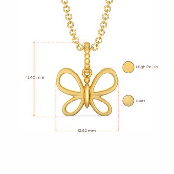 Butterfly Mystify Gold Pendants
