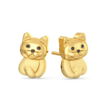The Purrfect Portion Gold Earrings