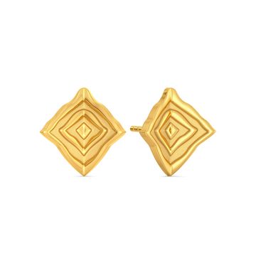 Stripe Type Gold Earrings