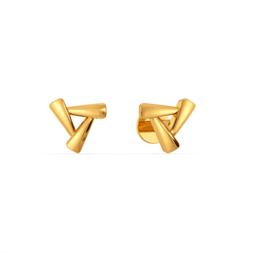 Trio Gleam Gold Earrings