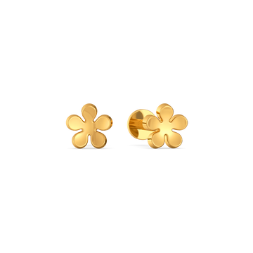 Petal Glow Gold Earrings
