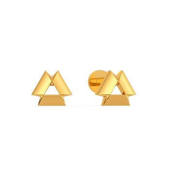 Edge Play Gold Earrings