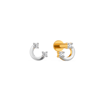 Glow Curve Diamond Earrings