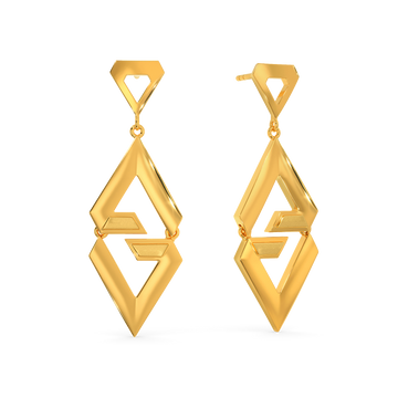 Metallic Power Gold Earrings