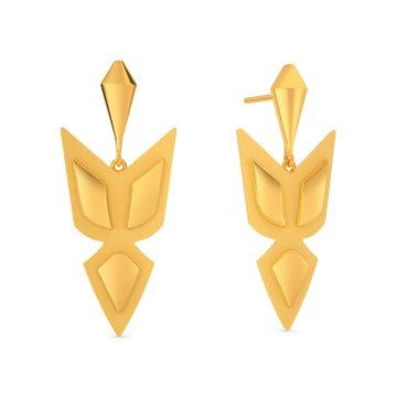 Touch Of Boldness Gold Earrings