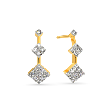 Tartan Embrace Diamond Earrings
