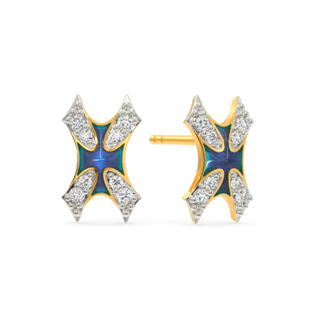 In A Blue Fantasy World Diamond Earrings