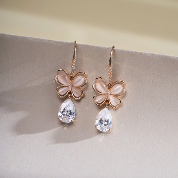 Blush Glow Silver Earrings
