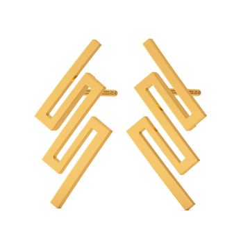 Glam Quotient Gold Earrings