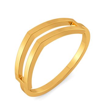 Fancy Folds Gold Rings