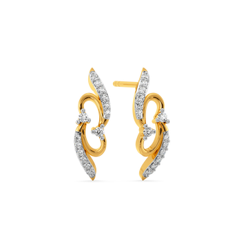 Offbeat Balance Diamond Earrings