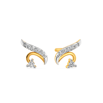 Offbeat Balance Diamond Earrings