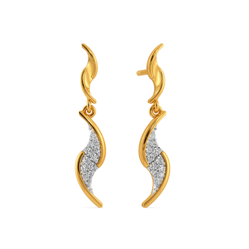 Striped Shift Diamond Earrings
