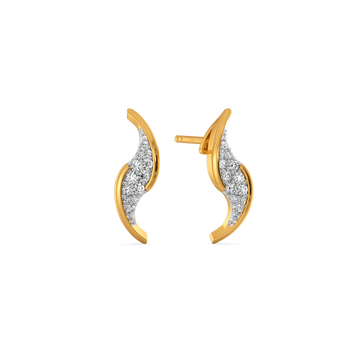 Striped Shift Diamond Earrings