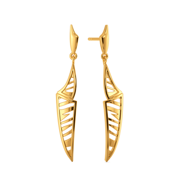 Exotic Allure Gold Earrings