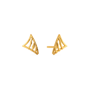Exotic Allure Gold Earrings