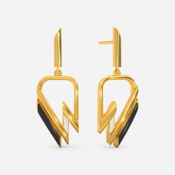 Striped Right Gold Earrings