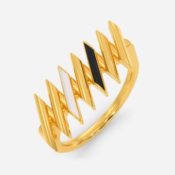 Striped Right Gold Rings