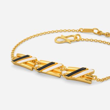 Stripe Swipe Gold Bracelets