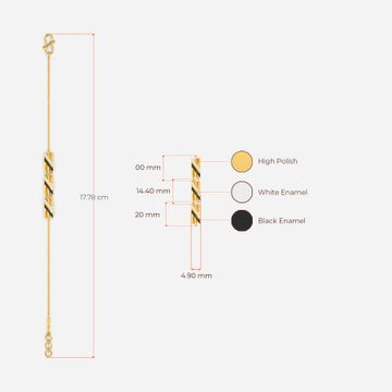 Stripe Swipe Gold Bracelets