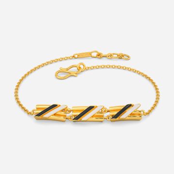 Stripe Swipe Gold Bracelets