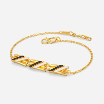 Stripe Swipe Gold Bracelets