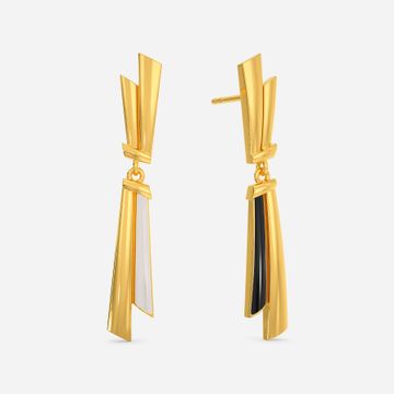 Stripes Gone Wild Gold Earrings