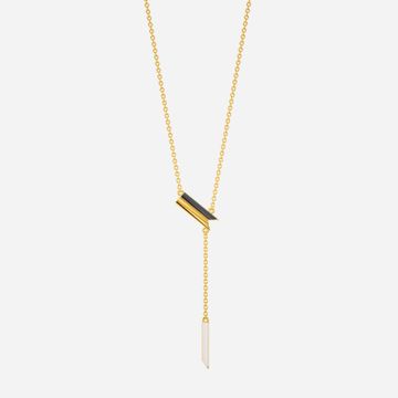 Stripe Two Gold Necklaces