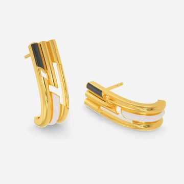 Chevron Play Gold Earrings
